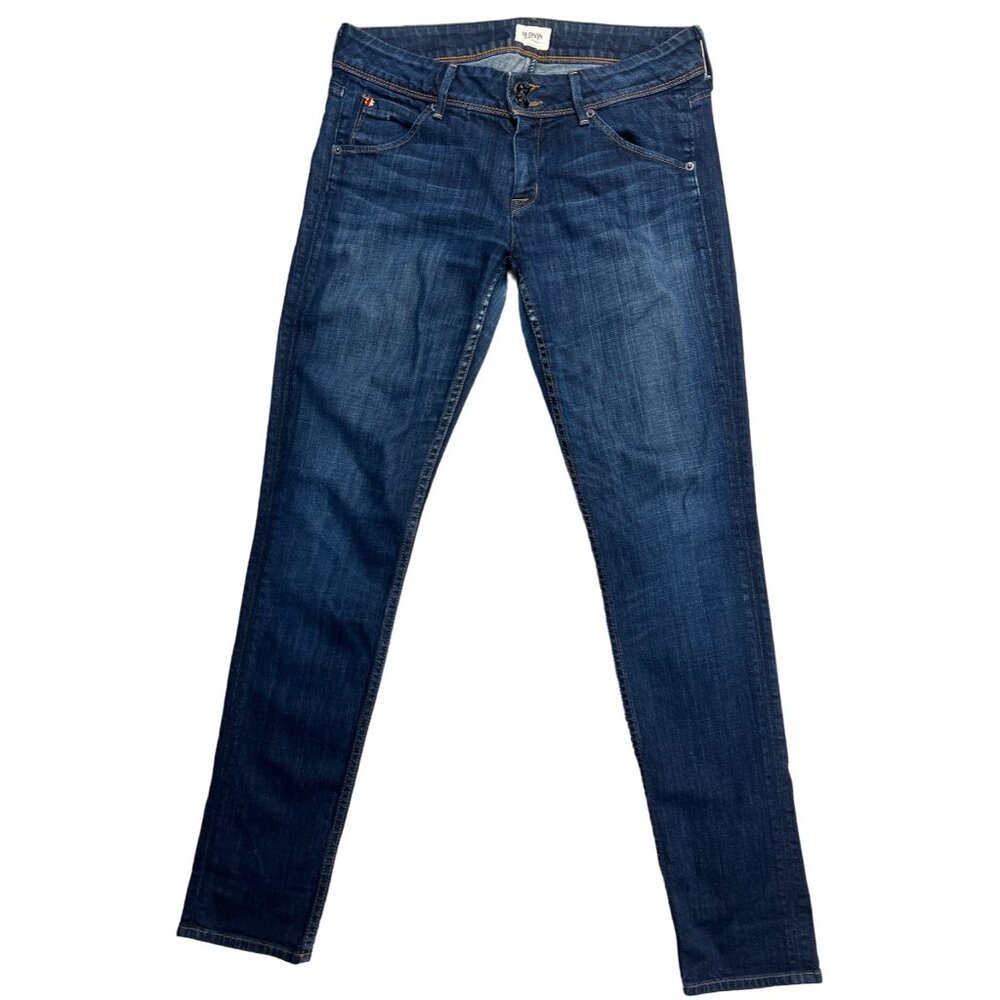Hudson Dark Blue Mid Rise Skinny Jeans Size 29